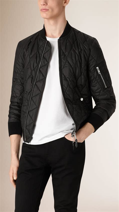 men burberry quilted jacket|Burberry men's quilted bomber jackets.